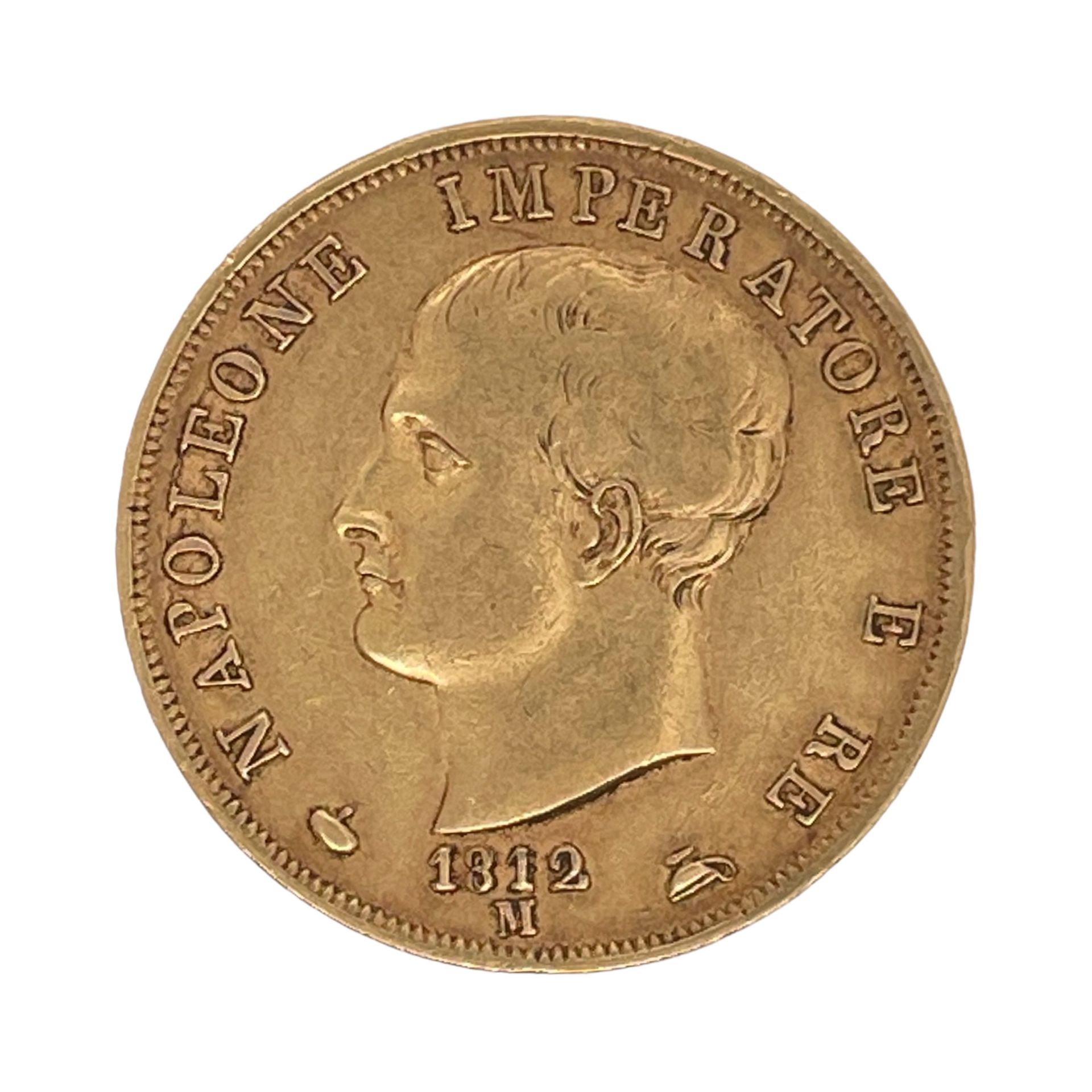 Goldmünze Napoleone Imperatore E Re 40 Lire 12,86g 900/- Gelbgold 1812 - Image 2 of 2