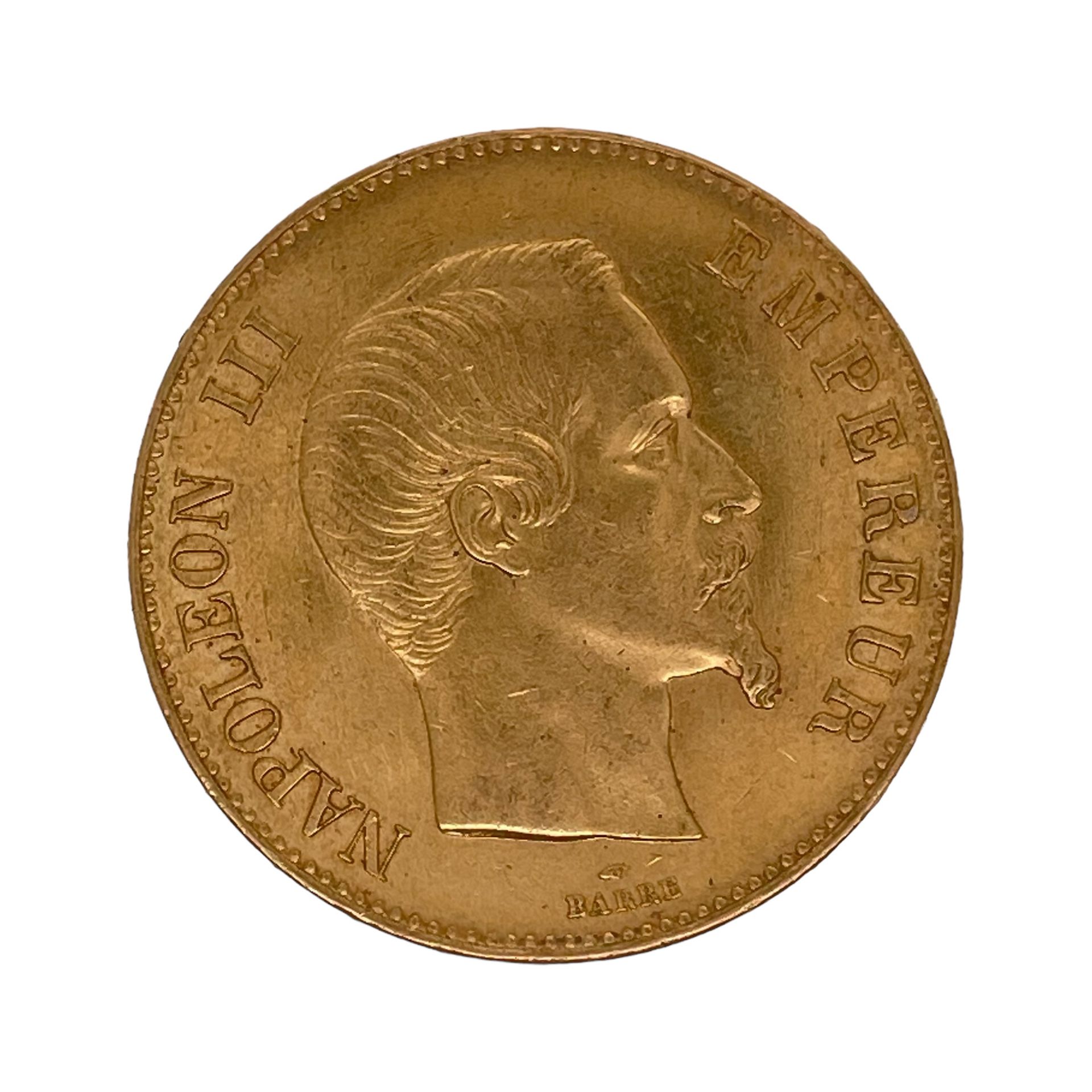Goldmünze Napoleon III Empereur 100 Francs 32,24g 900/- Gelbgold 1858 - Image 2 of 2