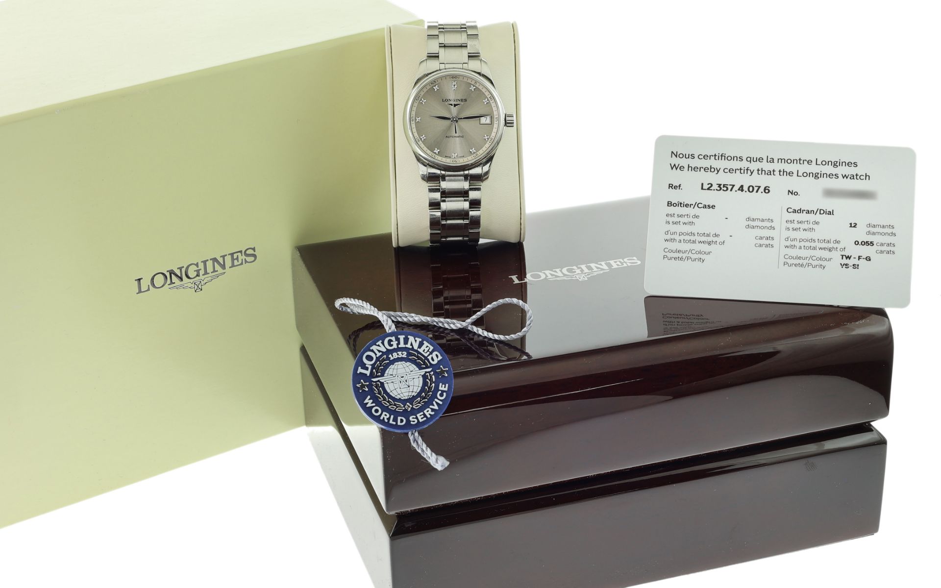 Longines Master Collection Ref. L2.357.4.07.6 Automatik Edelstahl, mit Box und mit Papiere - Bild 2 aus 2