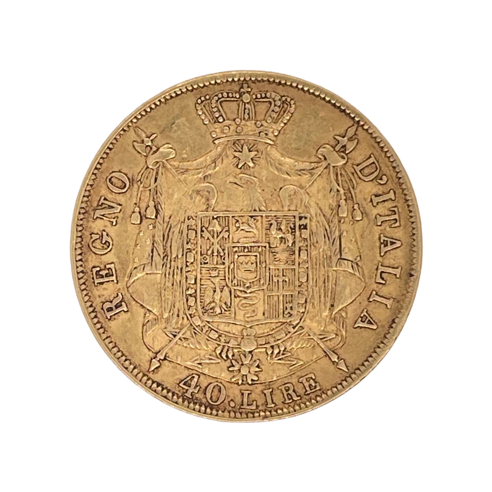 Goldmünze Napoleone Imperatore E Re 40 Lire 12,86g 900/- Gelbgold 1812