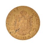 Goldmünze Napoleon III Empereur 50 Francs 16,1g 900/- Gelbgold 1866