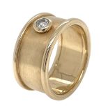HOFACKER Ring 13,39g 750/- Gelbgold mit Diamant ca. 0,18 ct., Ringgröße ca. 62