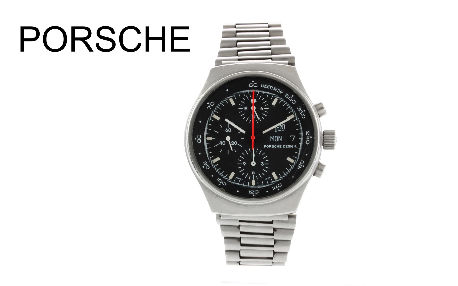 Porsche Design Chronograph Automatik Edelstahl, ohne Box und ohne Papiere, Kratzspuren auf der Uh...