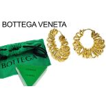 Bottega Veneta Creolen 28,58g 925/- Silber vergoldet mit Etui, Neupreis 750€