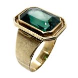 Ring 9,5g 333/- Gelbgold mit Turmalin, Ringgroesse ca. 65