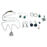 Konvolut Silberschmuck 27,35g 925/- Silber mit Steinen