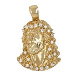 Anhaenger Jesus 8,85g 585/- Gelbgold mit Zirkonia