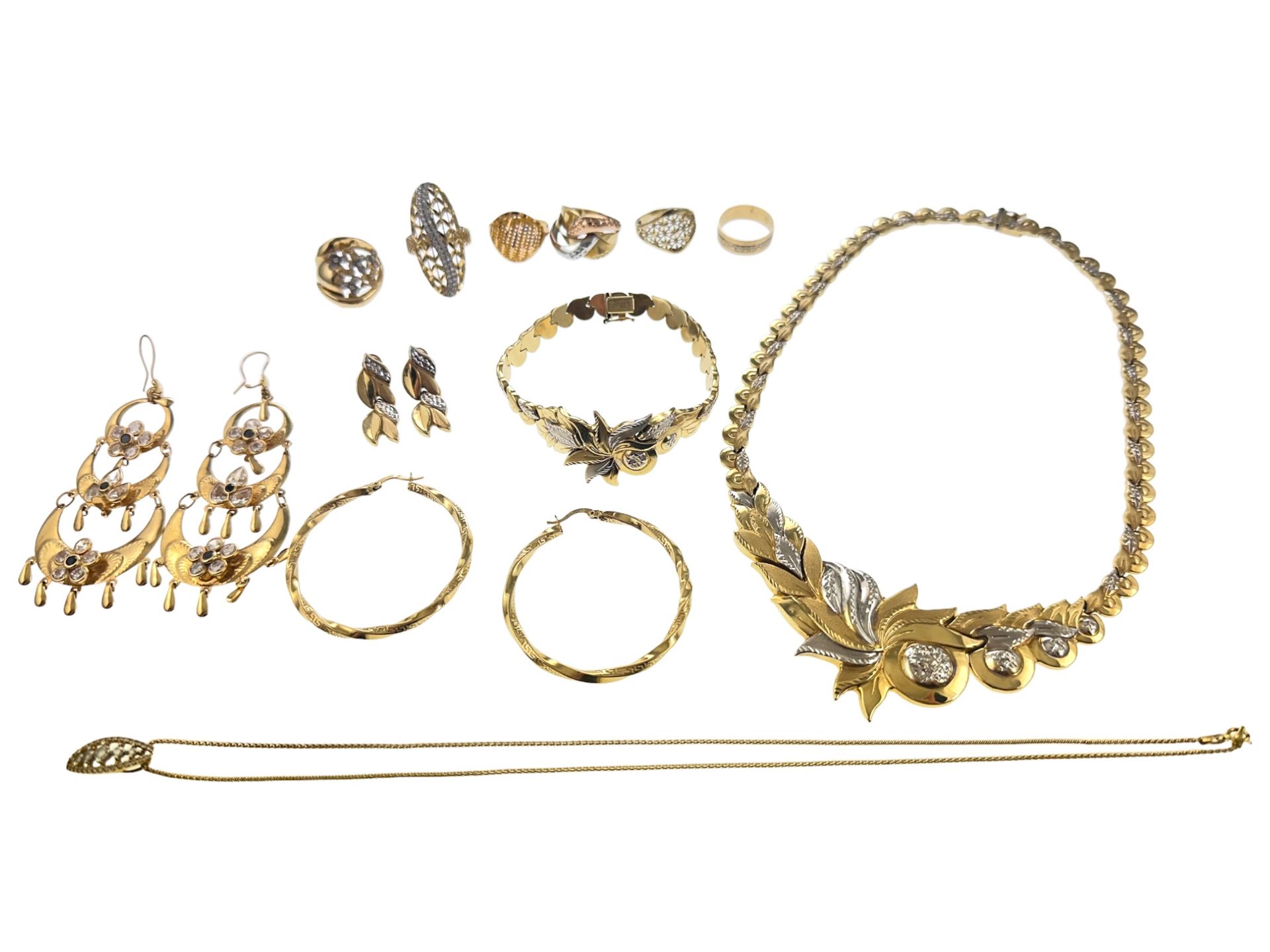 Konvolut Goldschmuck 103,72g 585/- Gold mit Steinen