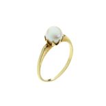 Ring 1,83g 585/- Gelbgold mit Perle, Ringgroesse ca. 53