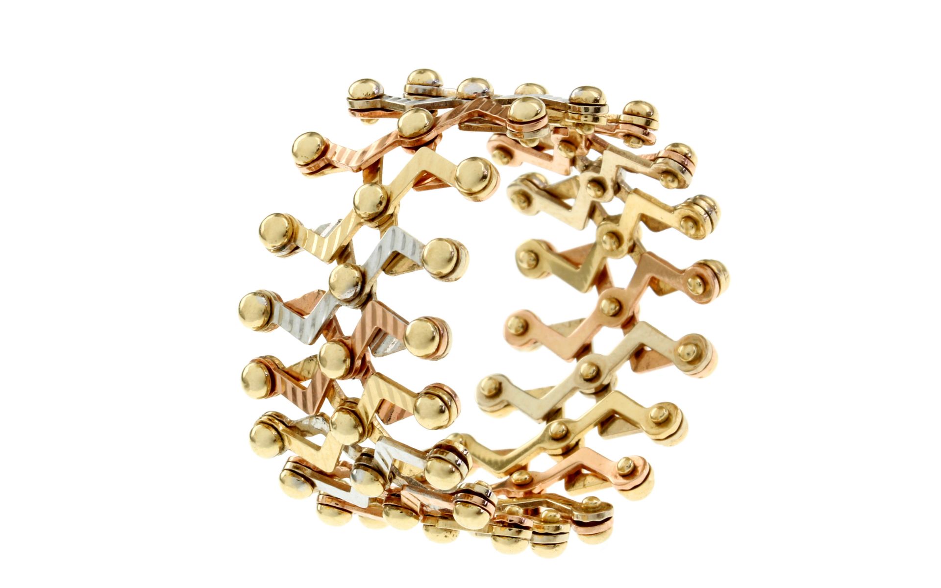 Ring/Armband 2 in 1 11,23g 585/- Gelbgold, Weissgold und Rotgold