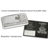 3 Unzen Feinsilberbarren deutsche Intercoin 93,3g 999/- Silber