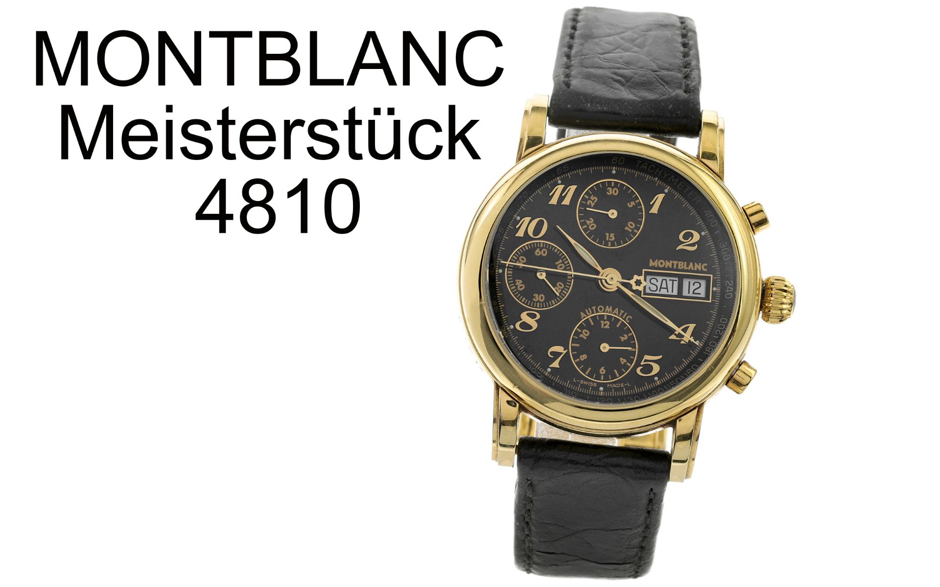 Montblanc Meisterstueck 4810 Ref. 7016 Automatik Edelstahl vergoldet, ohne Box und ohne Papiere