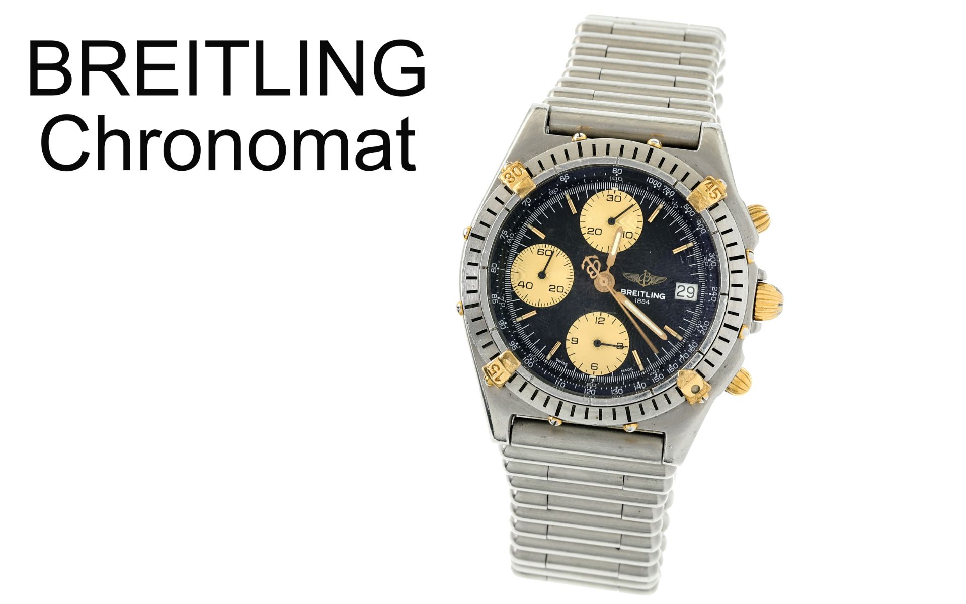 Breitling Chronomat Ref. B13047 Automatik 750/- Gelbgold/Edelstahl, ohne Box und ohne Papiere