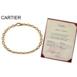Cartier Armband 13,81g 750/- Gelbgold, Laenge ca. 20 cm, mit Zertifikat