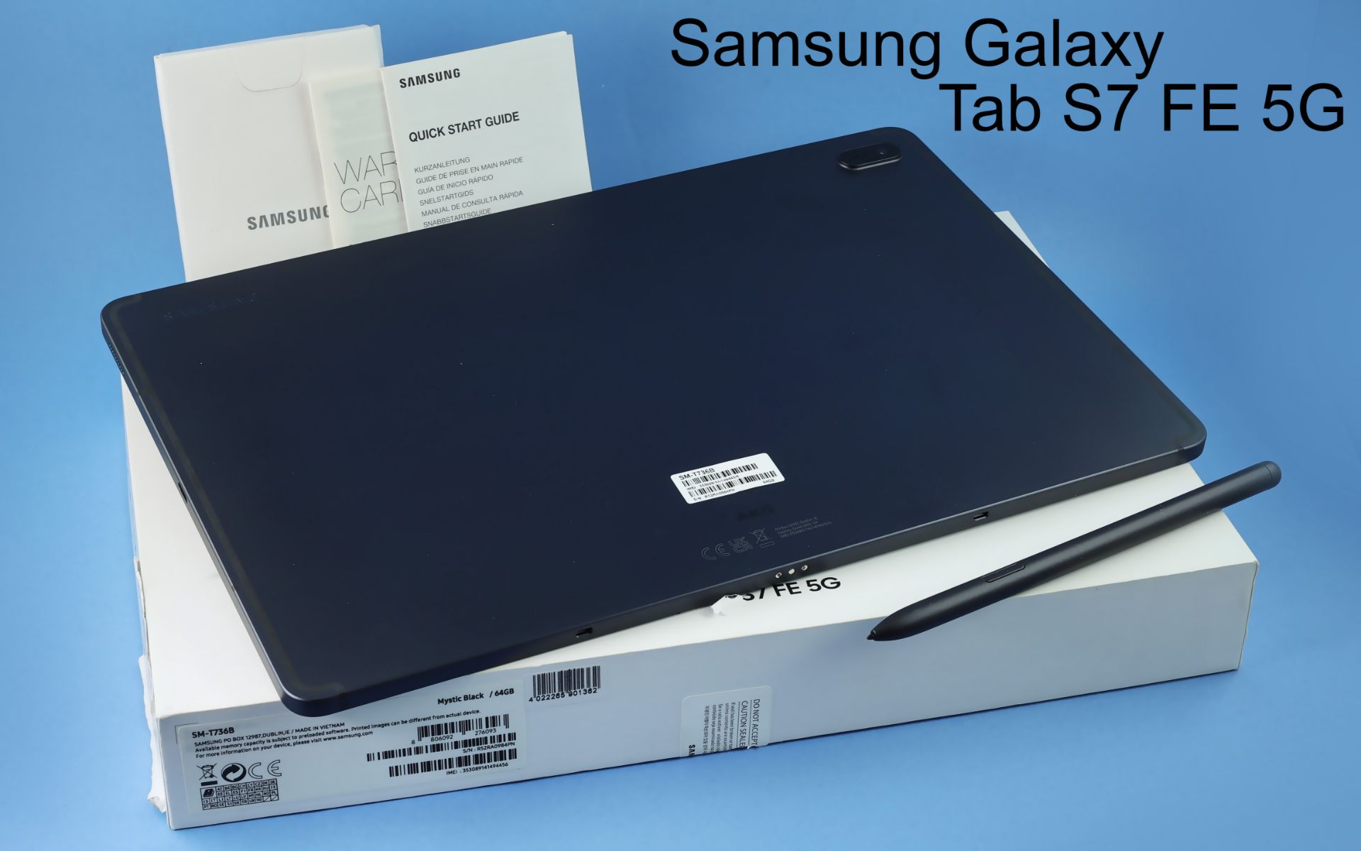 Samsung Galaxy Tab S7 FE 5G 64GB mit Zubehoer und Karton