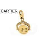 Cartier Anhaenger 4,73g 750/- Gelbgold mit Diamanten, mit Zertifikat und Rechnung von 1998