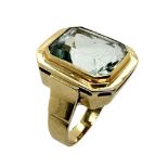 Ring 6,63g 585/- Gelbgold mit Aquamarin, Ringgroesse ca. 49