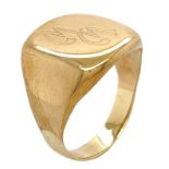 Ring 4,05g 333/- Gelbgold mit Gravur "WW", Ringgroesse ca. 66