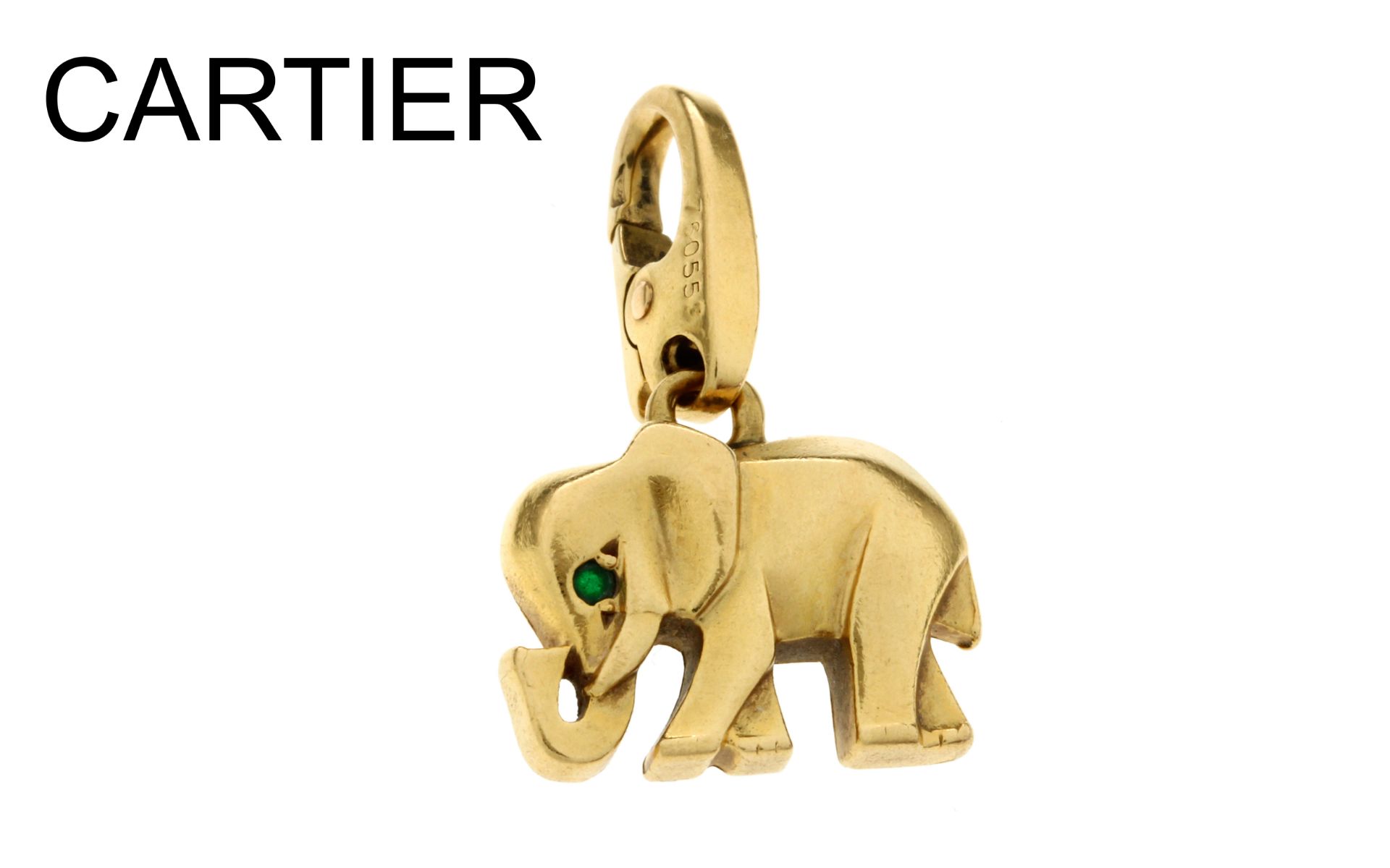 Cartier Anhaenger Elefant 3,43g 750/- Gelbgold mit Etui