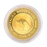 Goldmuenze Australian Nugget 31,1g 999/- Gelbgold 1990