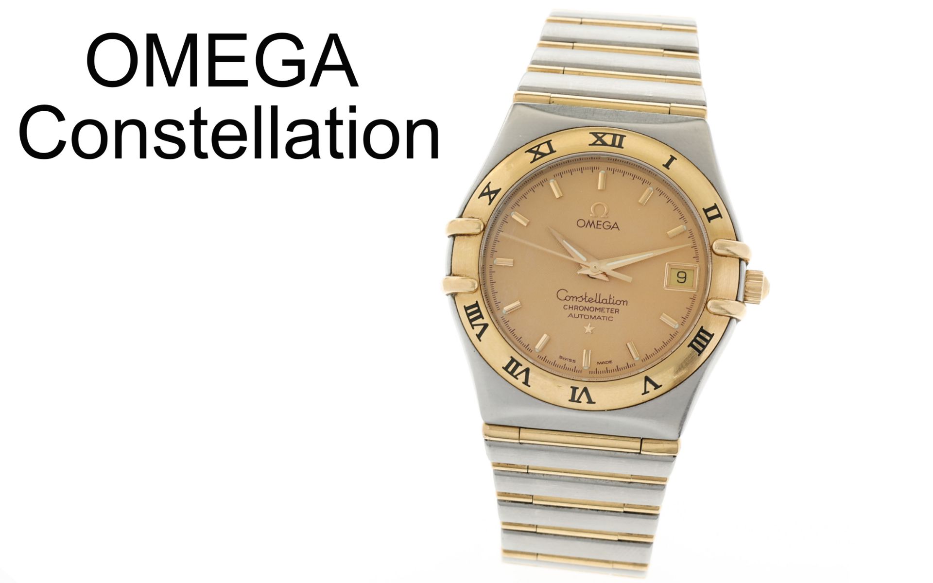Omega Constellation Automatik 750/- Gelbgold/Edelstahl, ohne Box und ohne Papiere