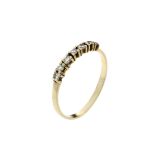 Ring 1,31g 750/- Gelbgold mit 7 Diamanten zus. ca. 0,14 ct., Ringgroesse ca. 54