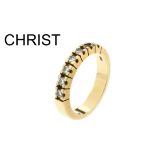 CHRIST Ring 5,8g 585/- Gelbgold mit 7 Diamanten zus. ca. 0,50 ct., Ringgroesse ca. 56