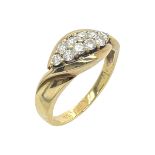 Ring 3,93g 585/- Gelbgold mit 10 Diamanten zus. ca. 0,40 ct., Ringgroesse ca. 54