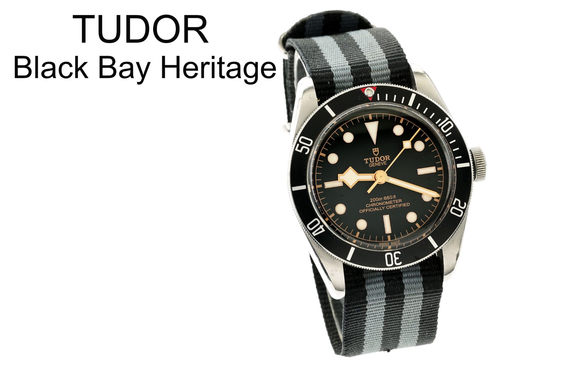 Tudor Black Bay Heritage Ref. 79230N Automatik Edelstahl mit Stoffband, Edelstahlband und Lederba...