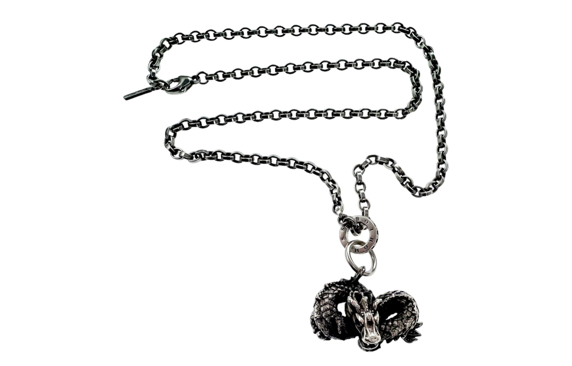 Thomas Sabo Kette mit Anhaenger Drache 30,93g 925/- Silber, Laenge ca. 46 cm