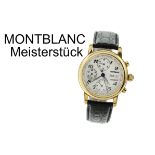 Montblanc Meisterstueck Ref. 7106 Chronograph Automatik Edelstahl vergoldet, ohne Box und ohne Pap..