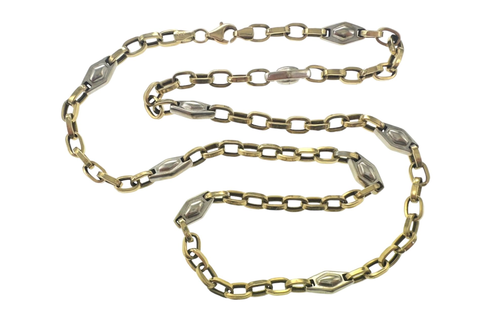 Kette 12,88g 585/- Gelbgold und Weissgold, Laenge ca. 57 cm