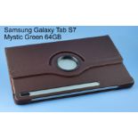 Samsung Galaxy Tab S7 Mystic Green 64GB mit Tastatur, Zubehoer und Karton