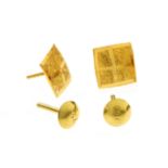 2 paar Ohrstecker 0,36g 916/- Gelbgold