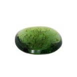 Turmalin Siegelstein mit Wappen oval facettiert 5.98 ct Breite:11.84 mm Laenge: 15.93 mm Hoehe: 4.