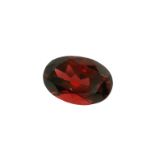 Rhodolith oval facettiert 4.64 ct Breite: 8.08 mm Laenge: 12.05 mm Hoehe: 5.77 mm