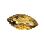 Chrysoberyll 7.77 ct. Breite 9.52 mm Laenge 19.11 mm Hoehe 5.92 mm