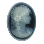 Camee Lagenstein Breite: 19.05 mm Laenge: 25.27 mm Hoehe: 3.77 mm