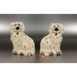 Paar Staffordshire-Kaminhunde