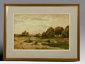 A SIGNED J.W JACKSON WATERCOLOUR. Depicting "Esher common". Signed & dated 1929.