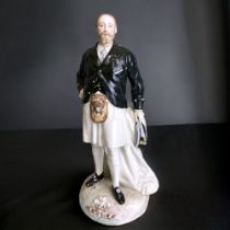 A large Paris porcelain figure of King Edward VII. One of pair (with Queen Alexandra) made for Paris