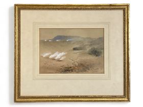 Robert Taylor Pritchett, (British, 1828-1907) watercolour. Artists monogram, Aldershot 1886 signed