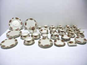 A large collection of Royal Albert 'Old Country Roses' part tea & dinner service. Including tea pot,