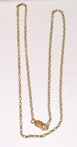 9ct gold neck chain 59cm 5.3g