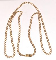 9ct gold flat link neck chain 62cm 6.2g