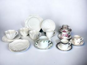 A COLLECTION OF 19TH CENTURY & LATER TEA & COFFEE CUPS. Including Minton and Shelley. AF