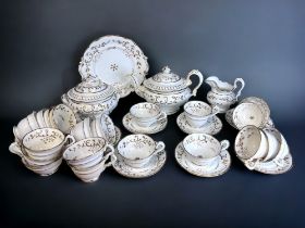AN EARLY VICTORIAN PORCELAIN TEASET. In the 'Rockingham' style. AF