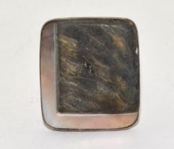 925 silver large Square head designer ring size P