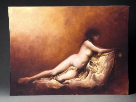 Oil on Board 'Nude' painting. Signed 'Porter' to lower right. Unframed.