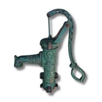 Green Cast Iron Water Pump H-59.5cm